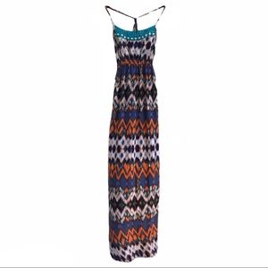 Mossimo-Summer Maxi-Dress-Crochet w/beads-EUC- Sz XS